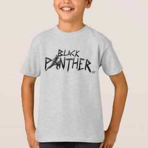 Black Panther Character Art Name T-Shirt