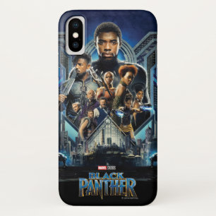 Black Panther   Characters Over Wakanda iPhone X Case