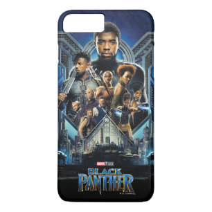 Black Panther   Characters Over Wakanda iPhone 8 Plus/7 Plus Case