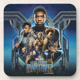 Black Panther   Characters Over Wakanda Coaster