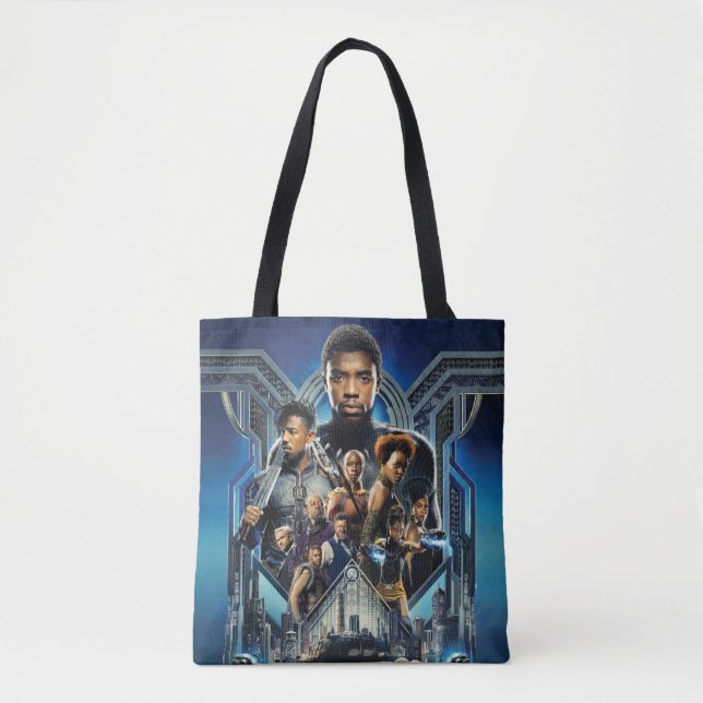 Black Panther | Characters Over Wakanda Tote Bag (Front)