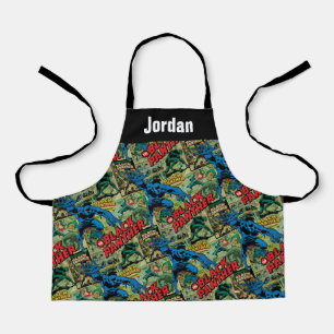 Black Panther Comic Book Pattern Apron