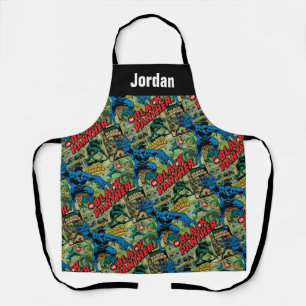 Black Panther Comic Book Pattern Apron
