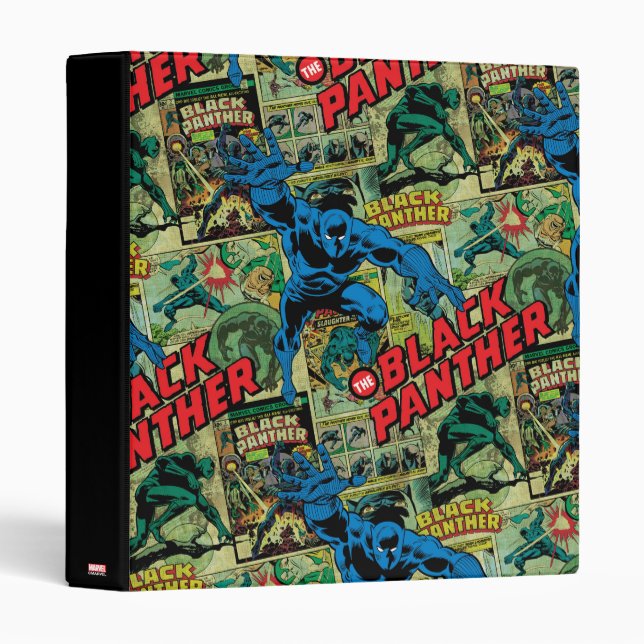 Black Panther Comic Book Pattern Binder (Front/Spine)