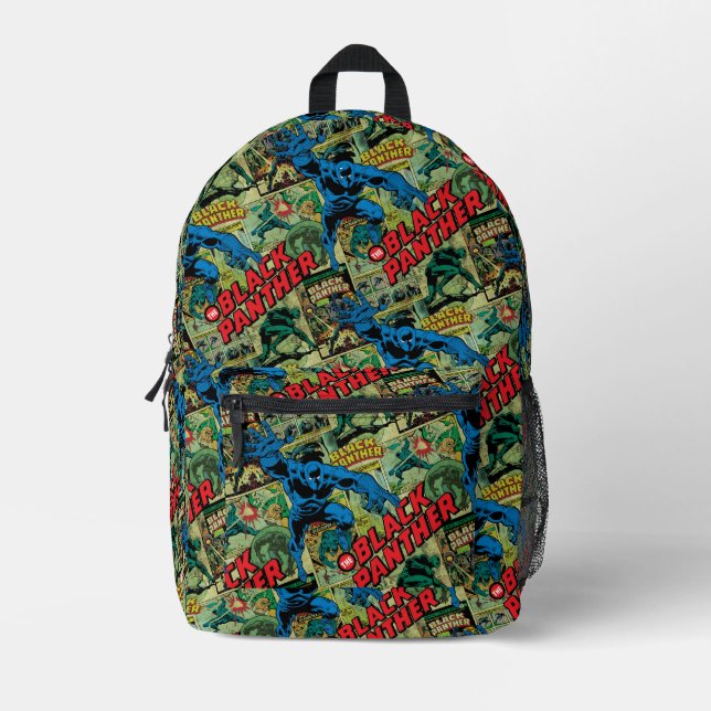Black Panther Comic Book Pattern Printed Backpack (Front)
