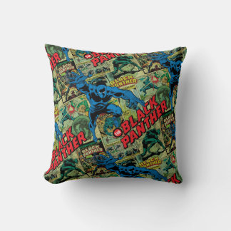 Black Panther Comic Book Pattern Throw Pillow