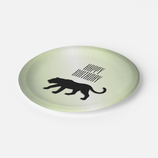 Black Panther Custom Party Paper Plate (Angled)