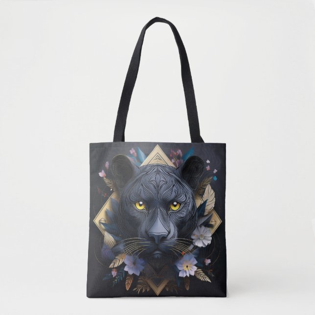 "Black Panther" Customizable Tote Bag (Front)