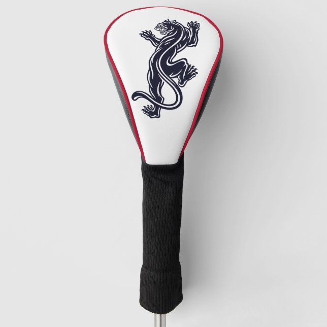 Black Panther Design – Prowling leather Golf Head Cover (Front)