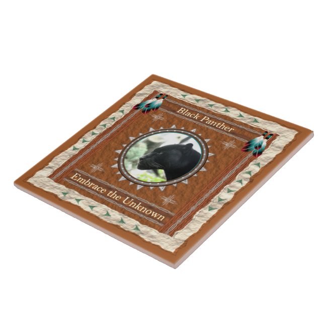 Black Panther Energy Embrace the Unknown Tile (Side)