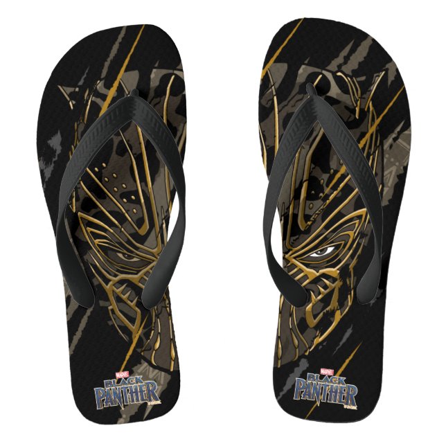 Black Panther | Erik Killmonger Claw Marks Flip Flops (Footbed)