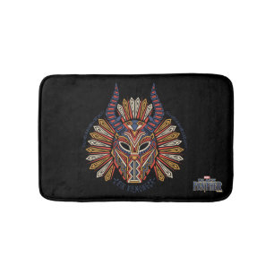 Black Panther   Erik Killmonger Tribal Mask Icon Bath Mat