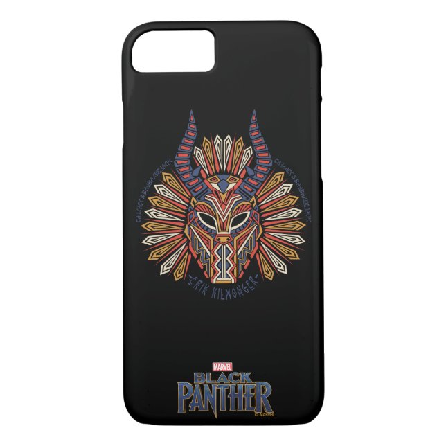 Black Panther | Erik Killmonger Tribal Mask Icon Case-Mate iPhone Case (Back)