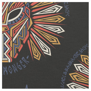 Black Panther   Erik Killmonger Tribal Mask Icon Fabric