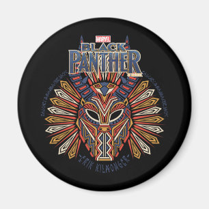 Black Panther   Erik Killmonger Tribal Mask Icon Magnet