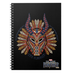 Black Panther   Erik Killmonger Tribal Mask Icon Notebook