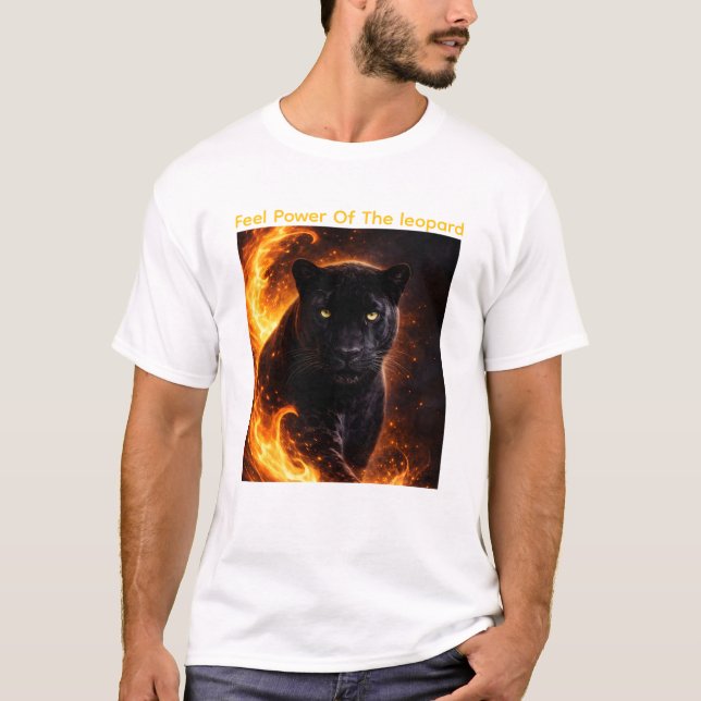 Black Panther Fire Power T-Shirt (Front)