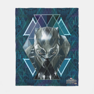 Black Panther   Geometric Character Pattern Fleece Blanket