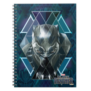 Black Panther   Geometric Character Pattern Notebook