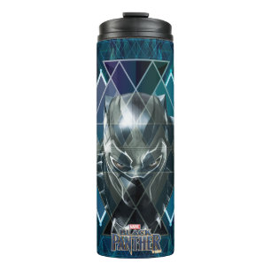 Black Panther   Geometric Character Pattern Thermal Tumbler