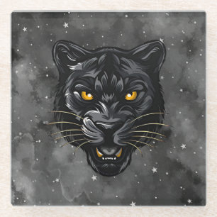 Black Panther Glass Coaster