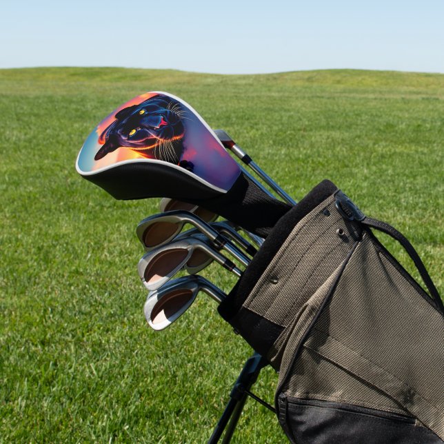 Black Panther Golf Head Cover (In Situ)