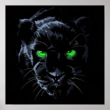 Black Panther green eye black