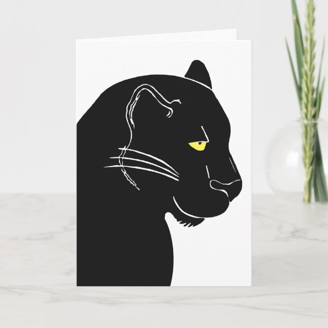 Black Panther Greeting Card (Front)