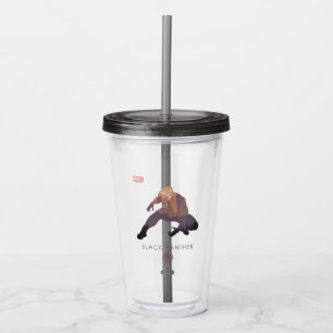 Black Panther Heroic Silhouette Acrylic Tumbler