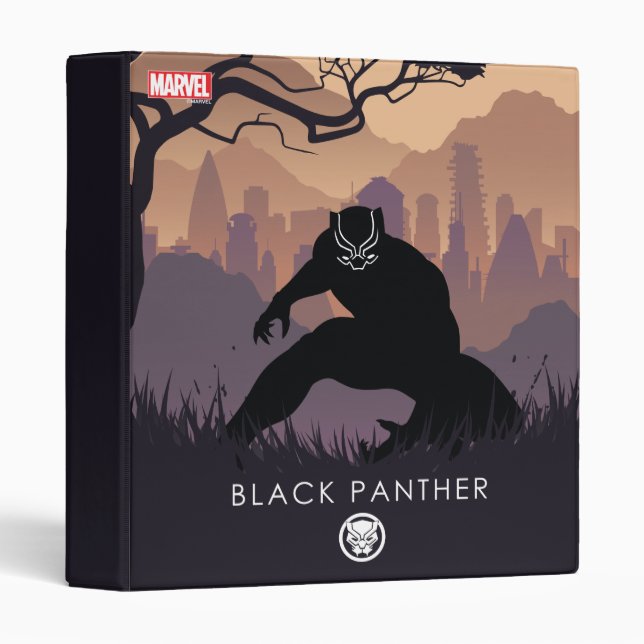Black Panther Heroic Silhouette Binder (Front/Spine)