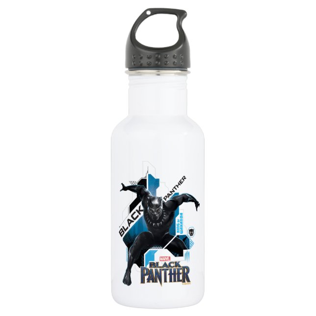 Black Panther | High-Tech Character Graphic 532 Ml Water Bottle (Front)