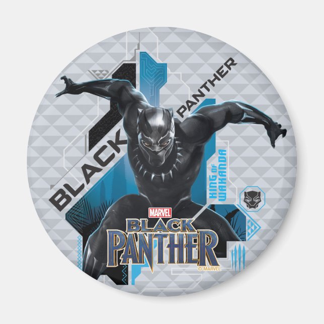 Black Panther | High-Tech Character Graphic Magnet (Front)