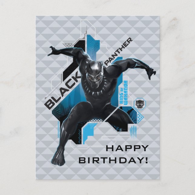 Black Panther | High-Tech Character Graphic Postcard (Front)