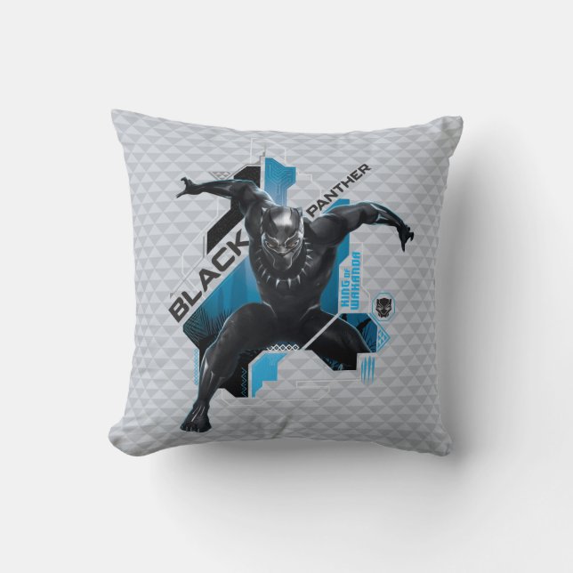 Black Panther | High-Tech Character Graphic Throw Pillow (Front)