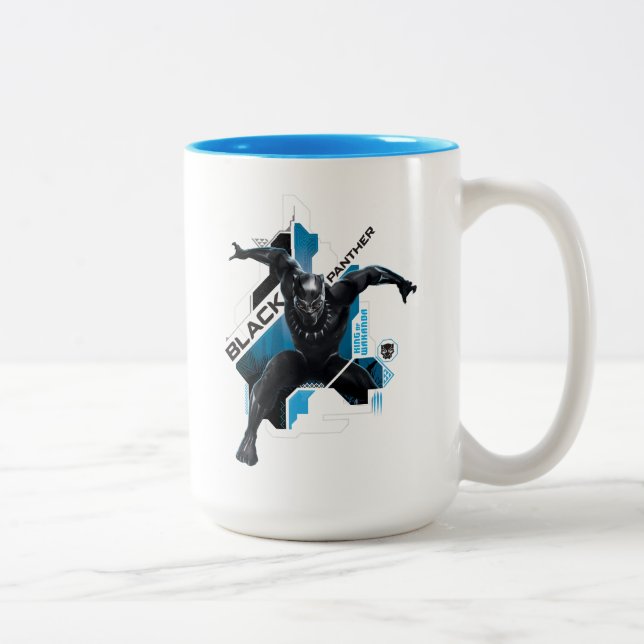 Black Panther | High-Tech Character Graphic Two-Tone Coffee Mug (Right)