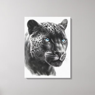 Black Panther Illustration - Pencil Drawing Canvas