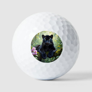 Black Panther in the Jungle Golf Balls