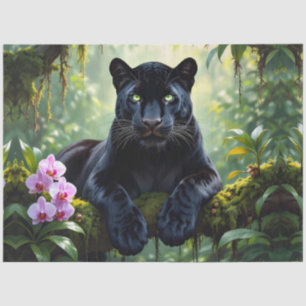 Black Panther in the Jungle Tissue Paper