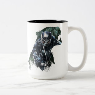 Black Panther   In The Jungle Two-Tone Coffee Mug