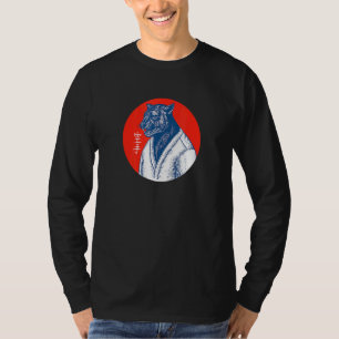 Black Panther Karate Japanese Art Aesthetic Graphi T-Shirt