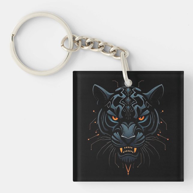 Black panther keychain (Front)