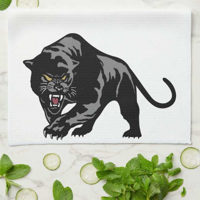 Black Panther Kitchen Towel (Folded)