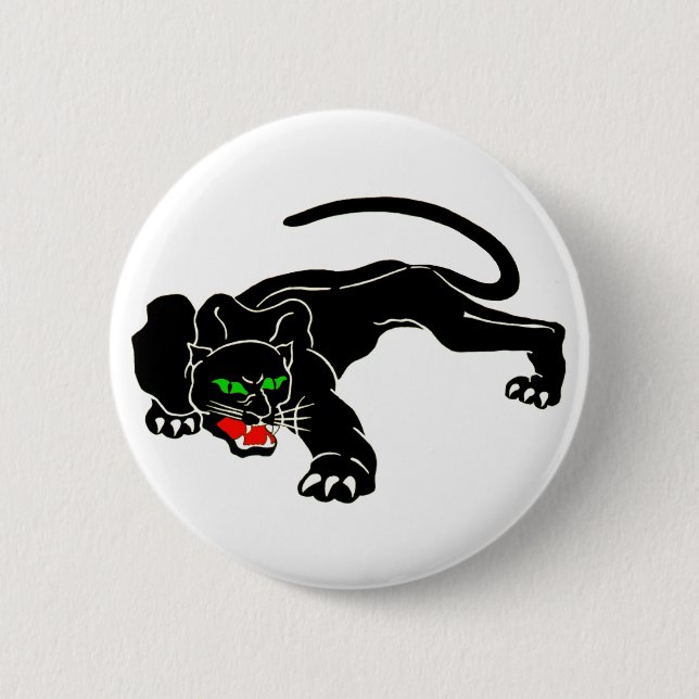Black Panther - Large CAT 2 Inch Round Button (Front)