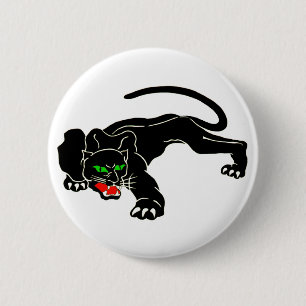 Black Panther - Large CAT 2 Inch Round Button