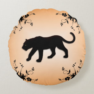 Black Panther Light Brown Mojo Round Pillow