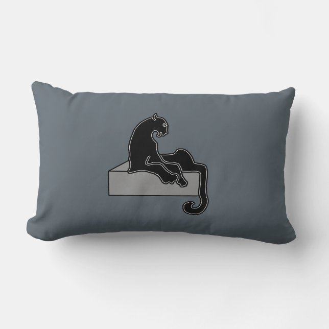 black Panther Lumbar Pillow (Front)