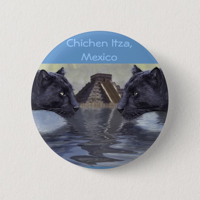 Black Panther Mexico Collection 2 Inch Round Button (Front)