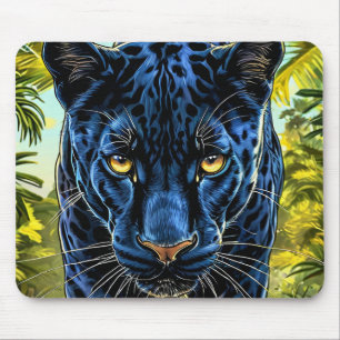 Black panther mouse pad