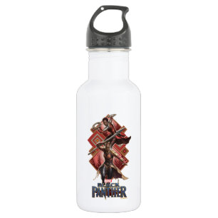 Black Panther   Nakia & Okoye Wakandan Graphic 532 Ml Water Bottle