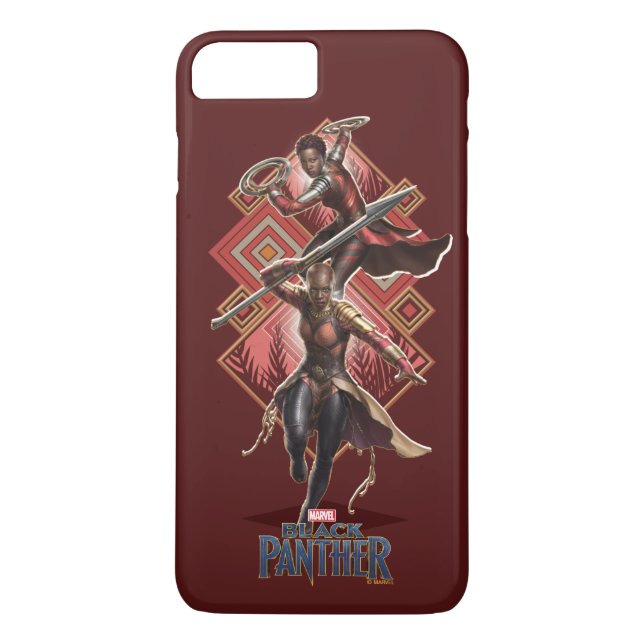 Black Panther | Nakia & Okoye Wakandan Graphic Case-Mate iPhone Case (Back)
